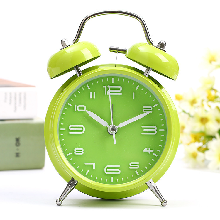 FUENTE Ventas Directas de Fábrica 4-pulgadas campana de silencio de escaneo reloj de alarma de metal palabra estéreo reloj de alarma estudiante reloj de alarma al por mayor