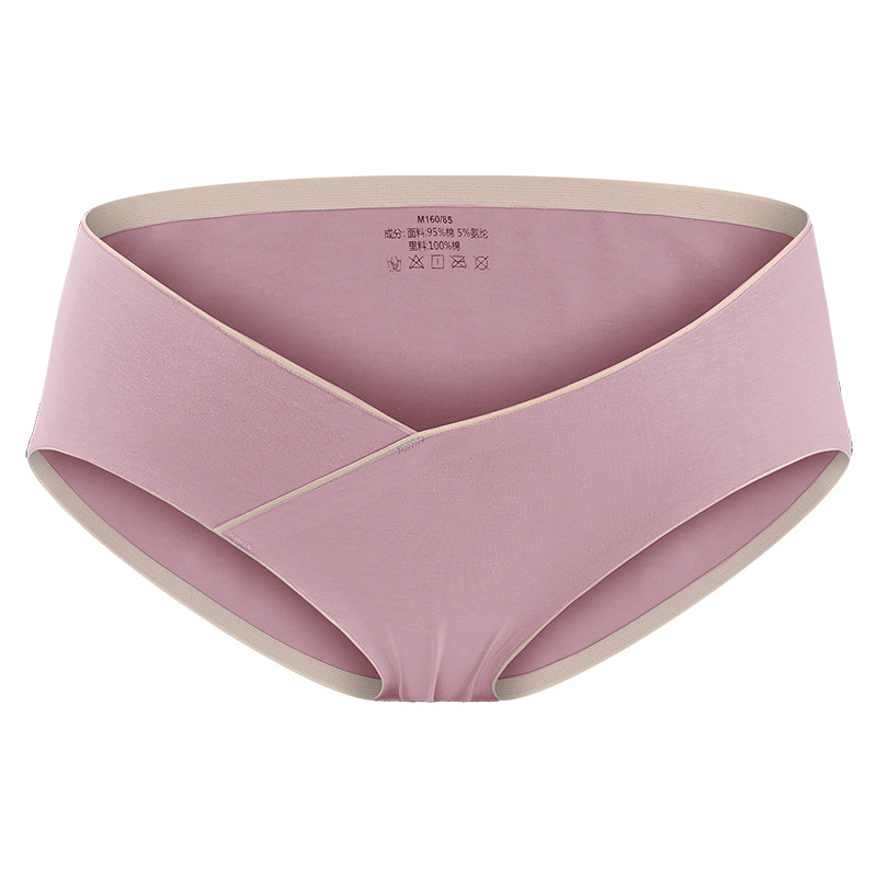 Ropa interior de maternidad de una pieza sin costuras pantalones de soporte de vientre de algodón puro para calzoncillos prenatales y posparto transpirables de embarazo temprano y medio