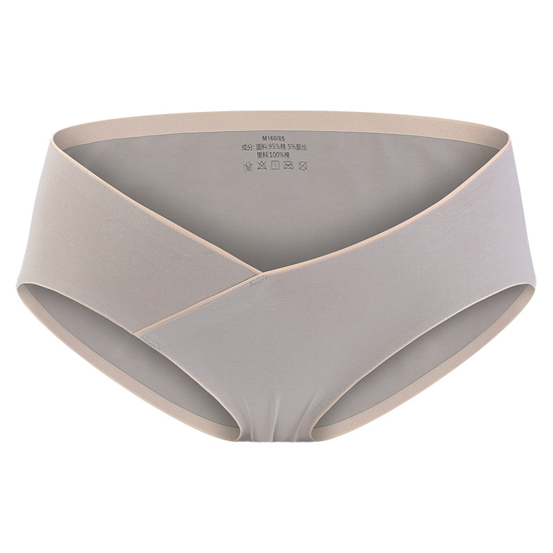 Ropa interior de maternidad de una pieza sin costuras pantalones de soporte de vientre de algodón puro para calzoncillos prenatales y posparto transpirables de embarazo temprano y medio