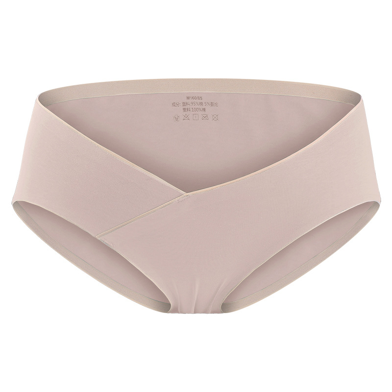 Ropa interior de maternidad de una pieza sin costuras pantalones de soporte de vientre de algodón puro para calzoncillos prenatales y posparto transpirables de embarazo temprano y medio
