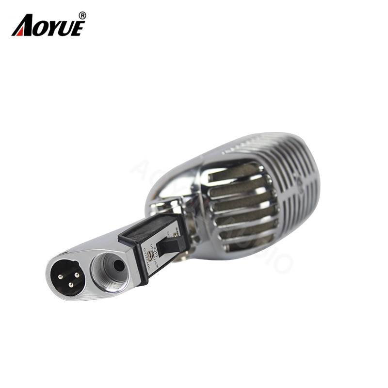 55 retro clásico aspecto icónico personalizado grabación vocal micrófono con cable