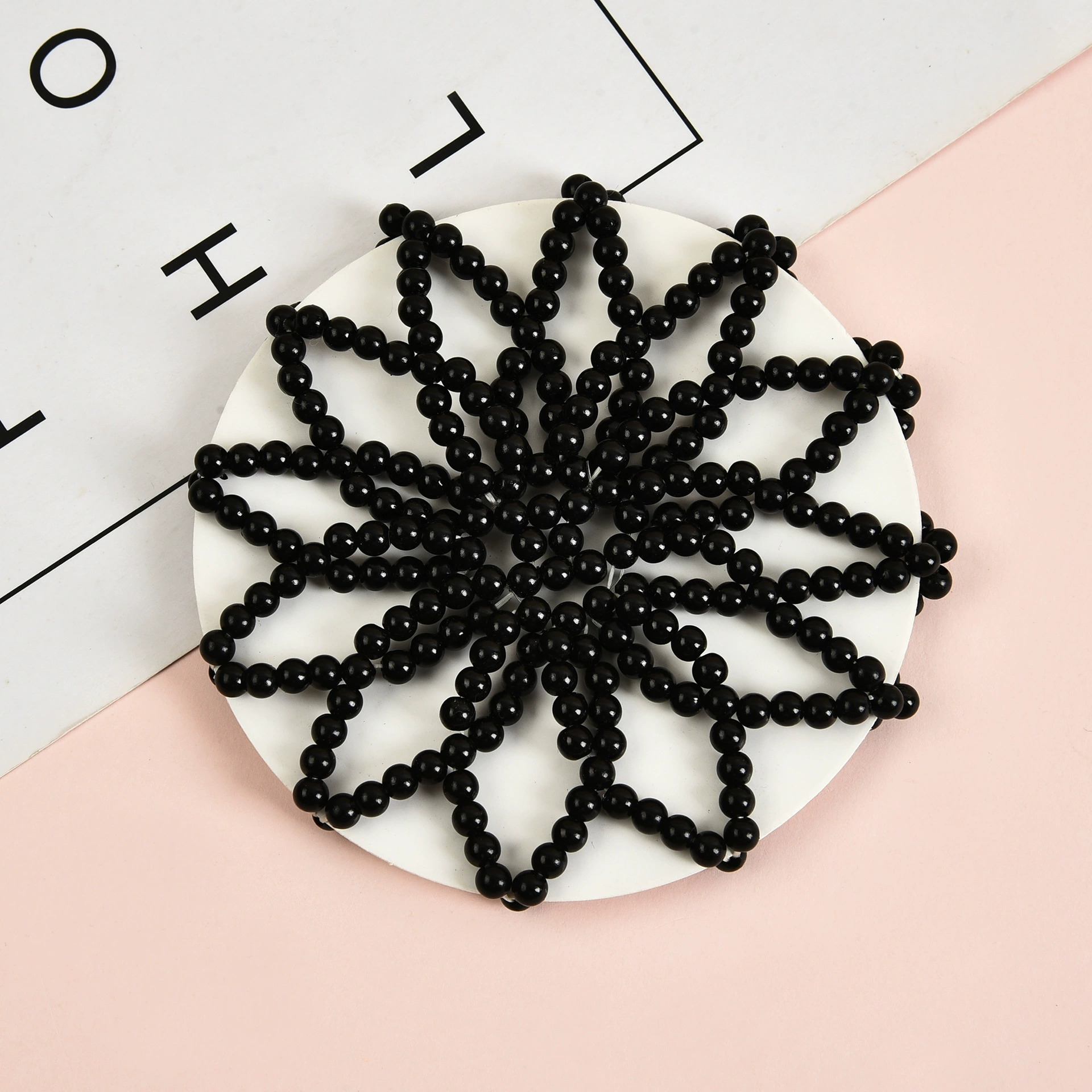 Корейский ручной работы жемчуг алмаз эластичный Вязание крючком сетка для волос балерина танцор карман для волос завод прямые поставки