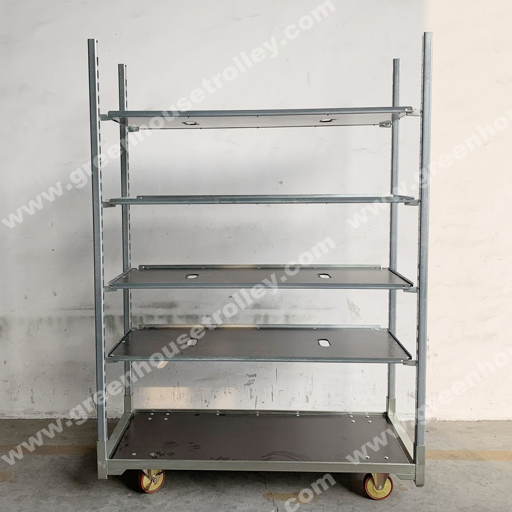 多层育苗车 鲜花搬运车 热镀锌花卉周转车 灵活方便 防锈