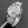 Fashionable mechanical metal men's watch, quartz watches, Korean style, Birthday gift, wholesale