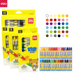 Deli crayons oil pastels for children and students painting art coloring crayons 12 18 24 colors 36 colors can be shipped on behalf of