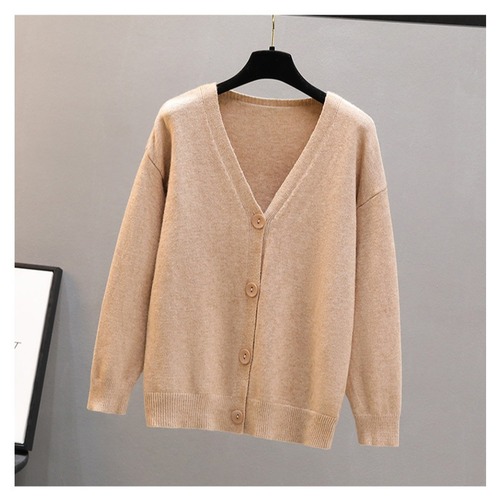2025 Autumn/Winter Loose Casual Sheer Core Wool Cardigan for Women in Harajuku Style Short Knit Top Outerwear for Women