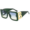 Fashionable retro square sunglasses, brand glasses, European style