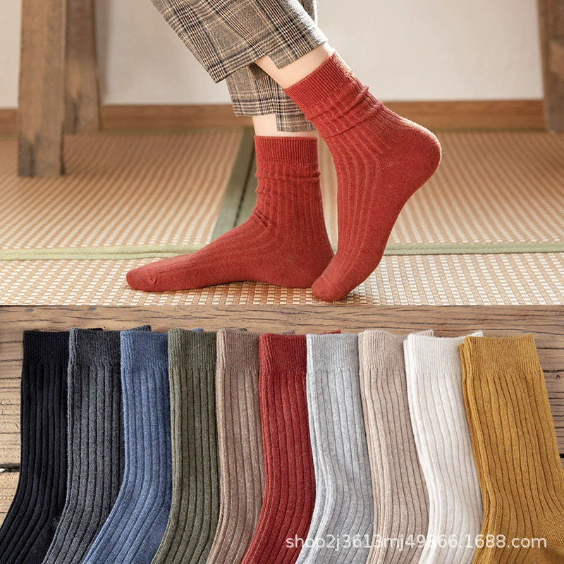 Tide, demi-season Japanese trend knee socks, mid-length, Korean style