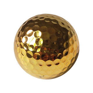 Punto transfronterizo golf galvanoplastia doble bola de regalo golf bola de oro bola de regalo en caja