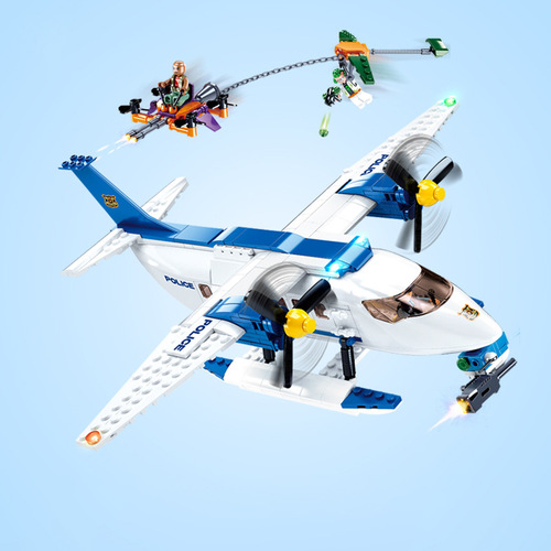 Happy Little Luban Military Fire Helicopter Tank Building Blocks Small Particle Children's Assembled Puzzle Building Blocks