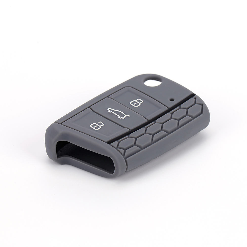 Aplicable a Volkswagen Golf 7 panal Borde de silicona llave caso lingdu flexible pegamento epoxi línea roja coche control remoto caso