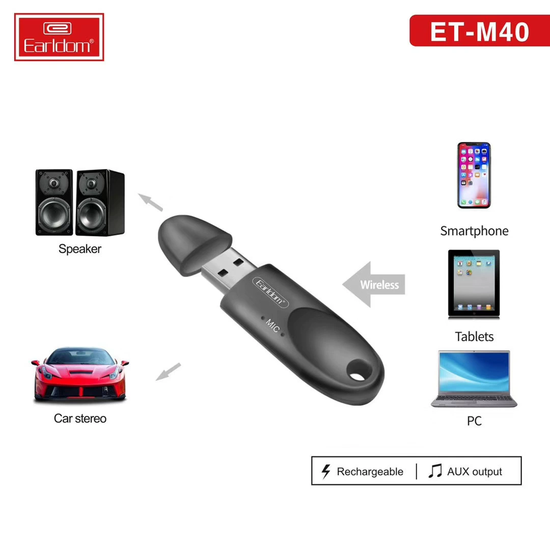 Bluetooth приемник USB plug-and-play беспроводной музыкальный проигрыватель для автомобиля с громкой связью