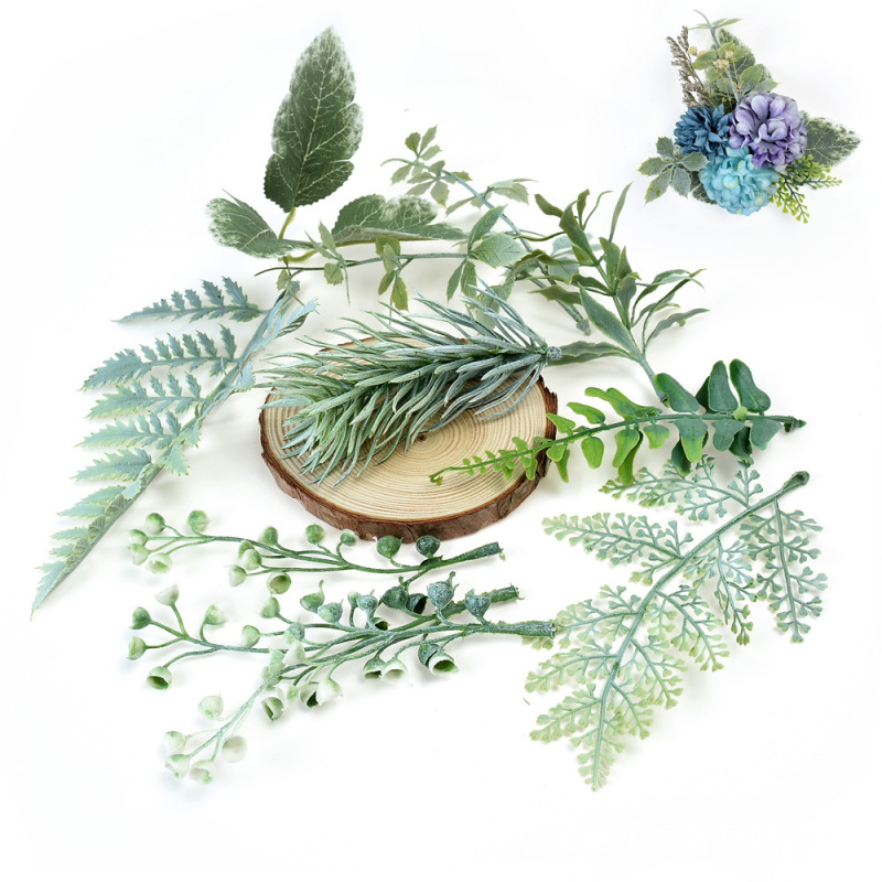 Artificial Leaf Bunches, Single Artificial Flowers with Leaves, Commercial Scene Landscape Decoration, Ceiling and Door Frame Wreath Materials Artificial Leaf Bunches, Single Artificial Flowers with Leaves, Commercial Scene Landscape Decoration, Ceiling and Door Frame Wreath Materials