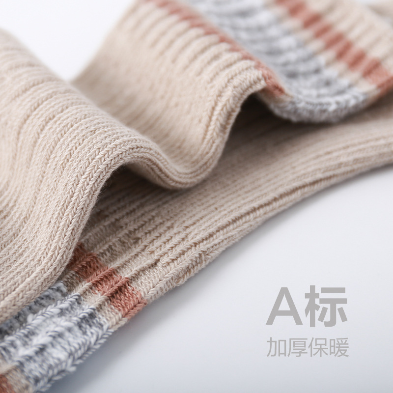 20 otoño e invierno nuevo doble aguja de tubo alto antideslizante bebé calcetines bebé antideslizante piso Calcetines niños calcetines de aguja gruesa