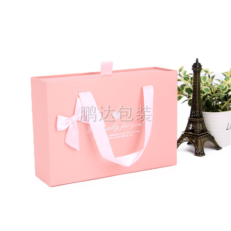 En stock cajón caja de regalo Rosa embalaje bolso caja de caramelo regalo cartón personalizable lote de cartón