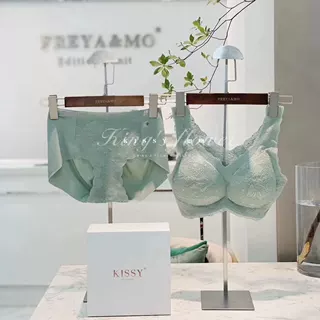 kissy内衣旗舰店无钢圈运动睡眠聚拢文胸套装乳胶中模杯乳胶杯