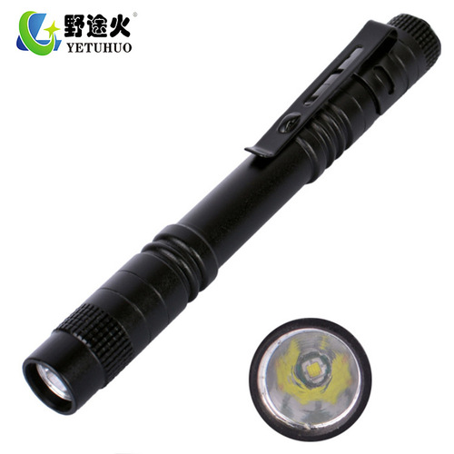 Amazon LED strong light pen-shaped flashlight aluminum waterproof AAA flashlight mini pen clip light