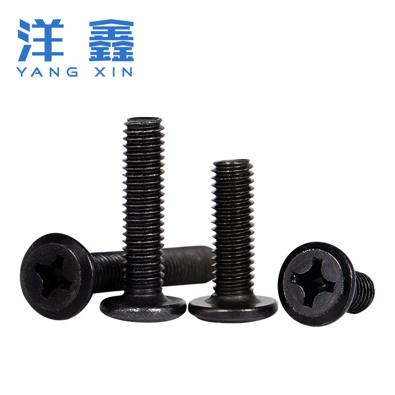 블랙 가구 플랫 헤드 반전 크로스 볼트 어린이 침대 나사 오비큐 헤드 대형 플랫 헤드 크로스 M5M6M8