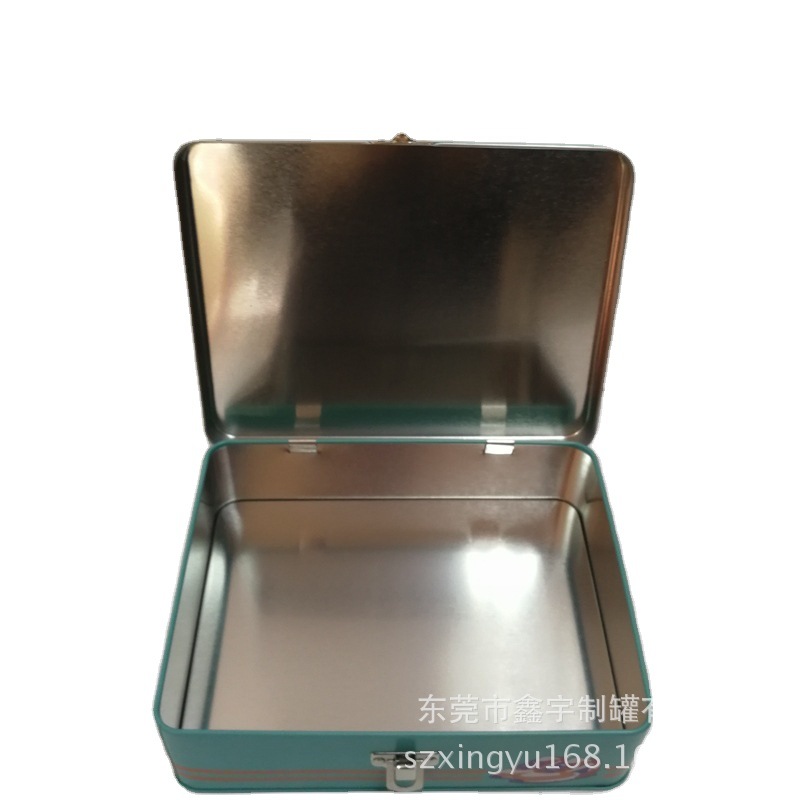 Caja de Hojalata para Betún de Calzado Rectangular con Cierre