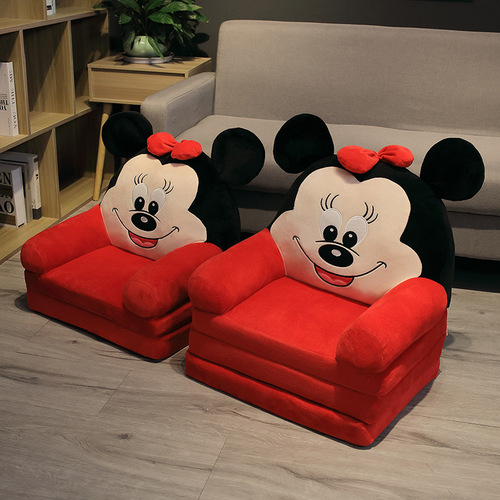 Children's sofa tatami cushion foldable cartoon small sofa lazy baby plush sofa seat cushion removable