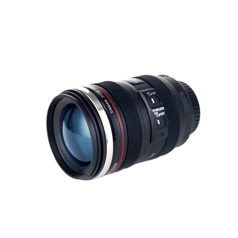 Творческий крышка-линза чашка для воды чашка для Camera Lens шестое поколение черная и белая нержавеющая чашка кофе