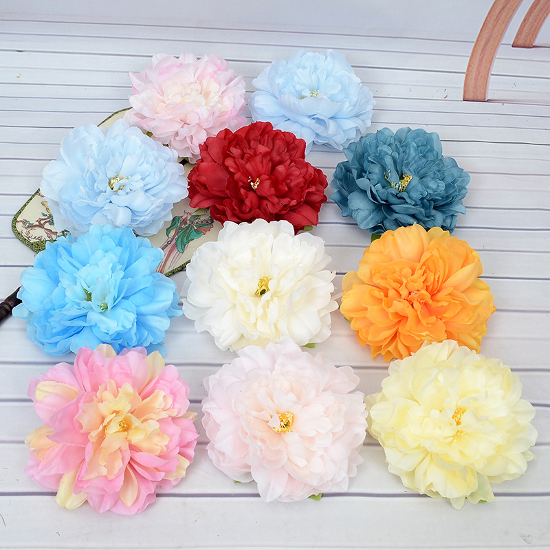 2025 New Artificial Flower Wedding Flower Arrangement Background Flower Wall Decoration Flower Arrangement French Romantic Peony Flower Head