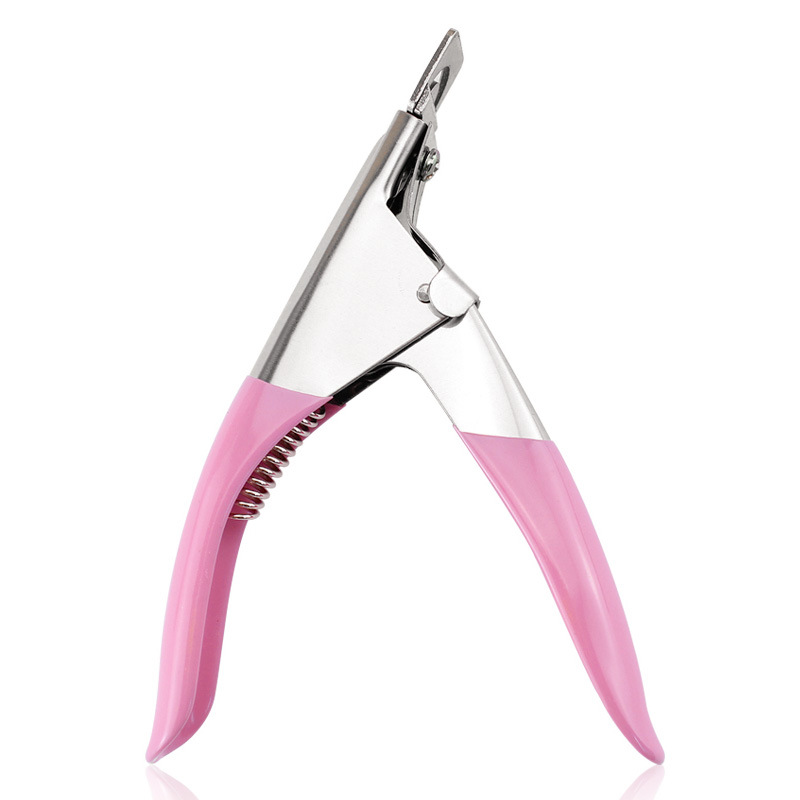 Tijeras de uñas cuchillo de uñas salón de uñas especial en forma de U extensión de fototerapia herramienta de tijeras de uñas para manicura recorte de uñas falsas