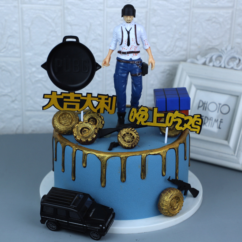 Cake decorative baking Da Ji Daiga eat chicken plug -in airdrop box