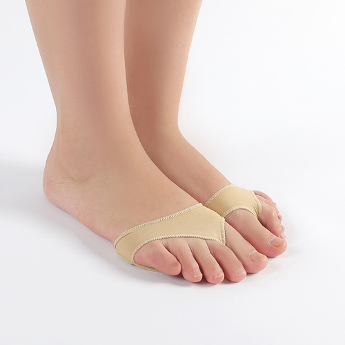 Wholesale supply of black Lycra double-hole fabric forefoot pad SEBS shock-absorbing, comfortable and breathable toe separator