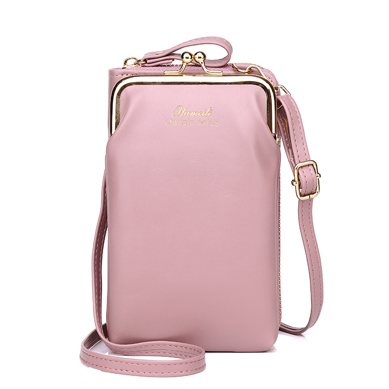 2024 nuevo bolso de las mujeres BOLSA DE TELÉFONO MÓVIL coreano vertical color sólido mensajero bolsa multi-funcional Mini portátil cuerda bolsa de hombro