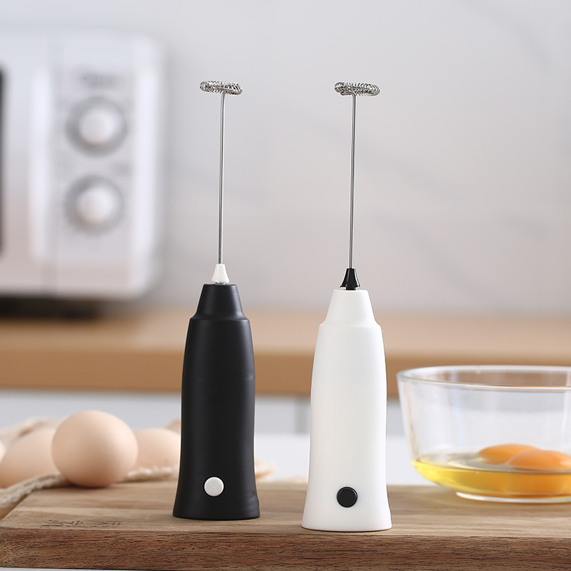 Nuevo batidor de huevo eléctrico de acero inoxidable de mano leche té café licuadora portátil para hornear mini batidor de leche