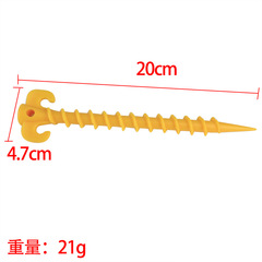 Cross-border wholesale outdoor climbing canopy tent spike screw-type sheep horn plastic spike camping tent spike