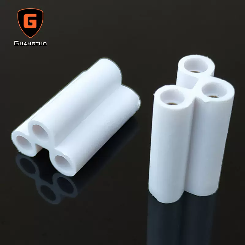 T4T5T8中接 LED日光灯支架堵头连接器 一体化配件 三孔白色对接头