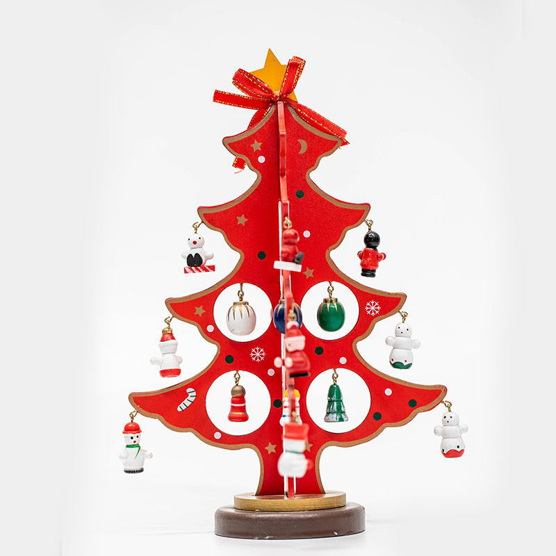 Árbol de Navidad de madera DIY, regalo de Navidad, decoración de escritorio, decoración de escaparate, decoración para el hogar y centros comerciales