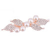 Small hairgrip, hair accessory, hairpins from pearl with bow, metal bangs, wholesale