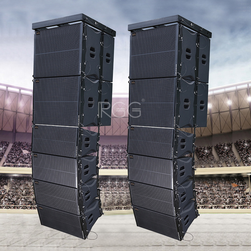 Sistema de audio profesional de alto rendimiento con altavoz lineal de doble vía de diez pulgadas, resistente al agua, para uso transfronterizo.