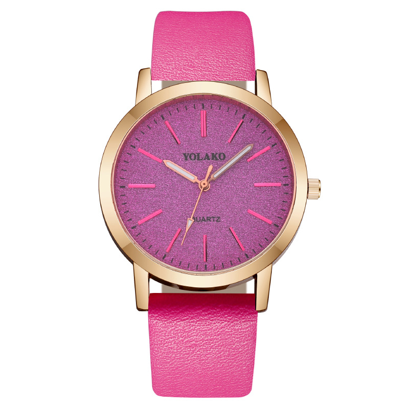 Fábrica en stock al por mayor comercio exterior moda caliente estrellado reloj de mujer reloj de cuarzo Correa reloj de mujer