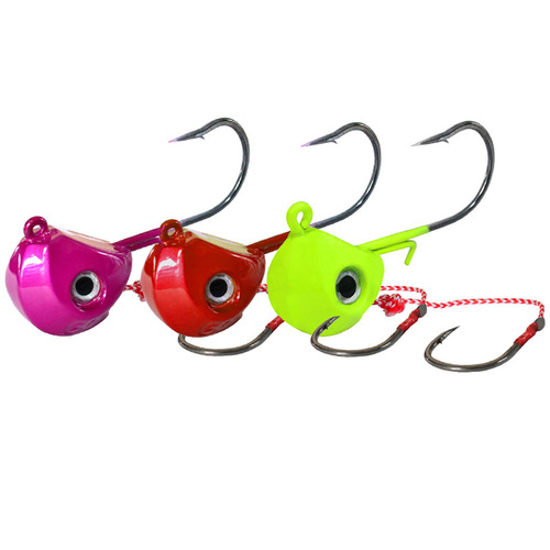 Weihe 40g-100g lead head bait lead head hook available in various colors boat fishing bait fish hook Weihai fishing gear