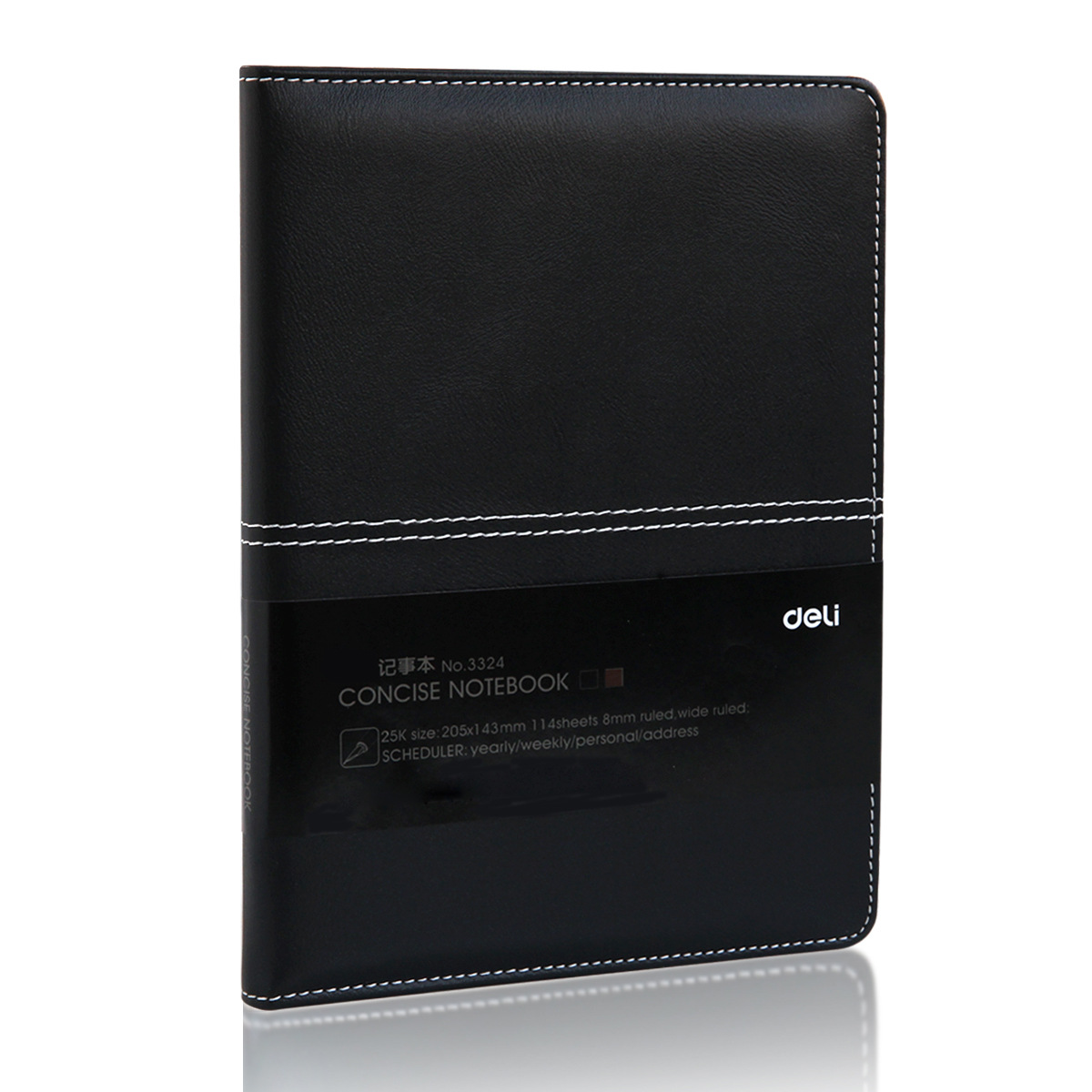 Deli cuaderno de cuero Bloc de notas 25K/16K notebook de negocios notebook de oficina
