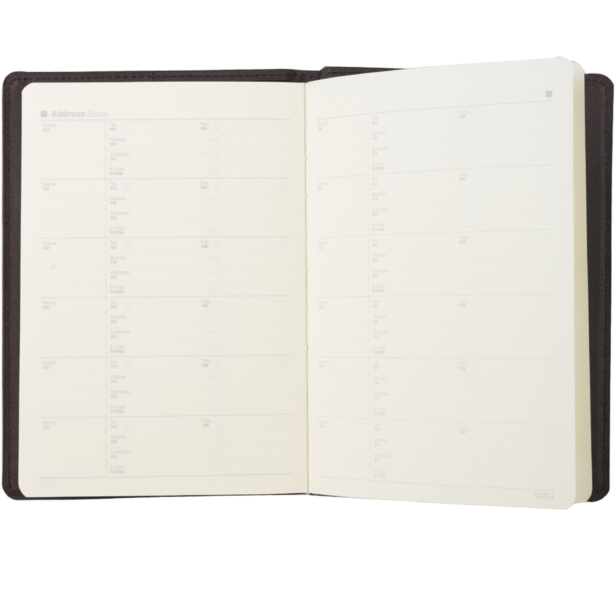 Deli cuaderno de cuero Bloc de notas 25K/16K notebook de negocios notebook de oficina