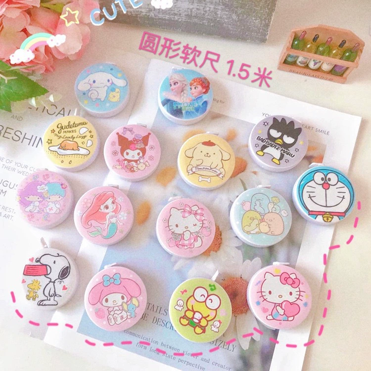 Милая мини-маленькая Рулетка мультфильм мягкая линейка портативный измеритель талии просо линейка