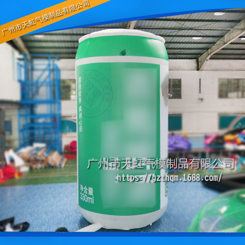 厂家设计供应 罐子啤酒瓶子充气模型 高清喷绘广告