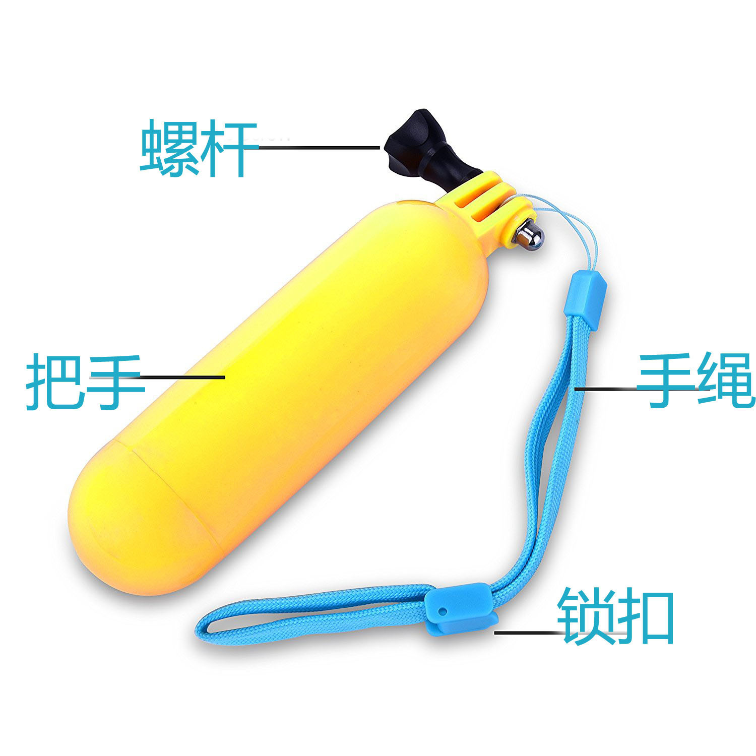 スポーツカメラ共通部品j型アダプターベースアダプターロングネジ一体ベース自撮り五本指リング