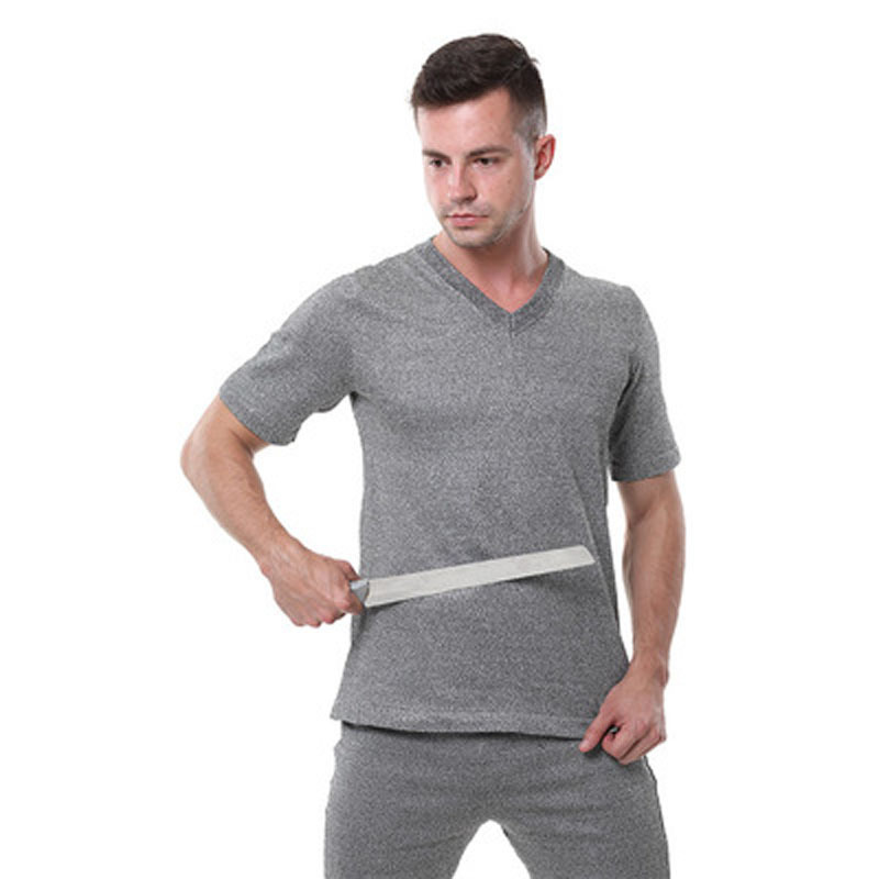 新款短袖短款防割服套装工装服PE防切割耐磨防穿刺手感舒适安全服