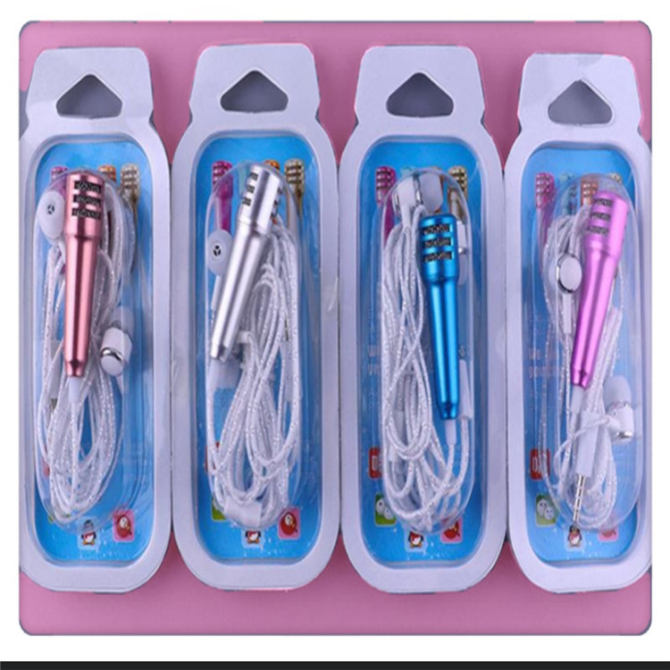 Universal small microphone karaoke live headset for Huawei Apple Android microphone headset factory wholesale