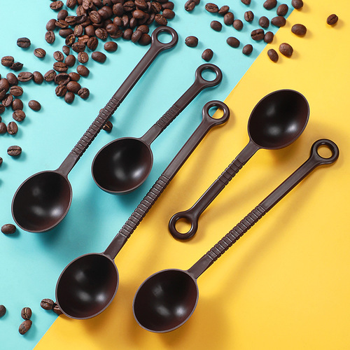 Wholesale measuring spoon plastic coffee bean spoon milk tea shop measuring jam fructose long handle stirring spoon special fruit powder spoon