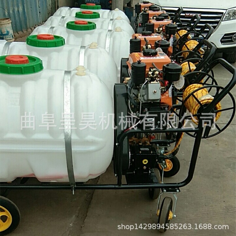 田园大面积喷洒喷药机 带轮子移动省力的手推车打药机喷射距离远