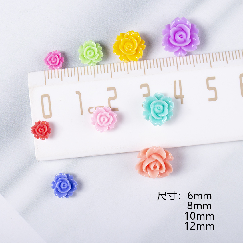 Accesorios de resina núcleo flor DIY accesorios para el cabello material Stud pendientes accesorios teléfono móvil Shell parche decoración al por mayor