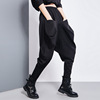 Three dimensional trousers, European style, loose fit, elastic waist