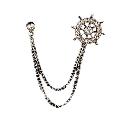 Direct Factory Sale Fashion Trend English Style Chain Brooch Individual Small Clothing Versatile Boutonniere Pin Accessory